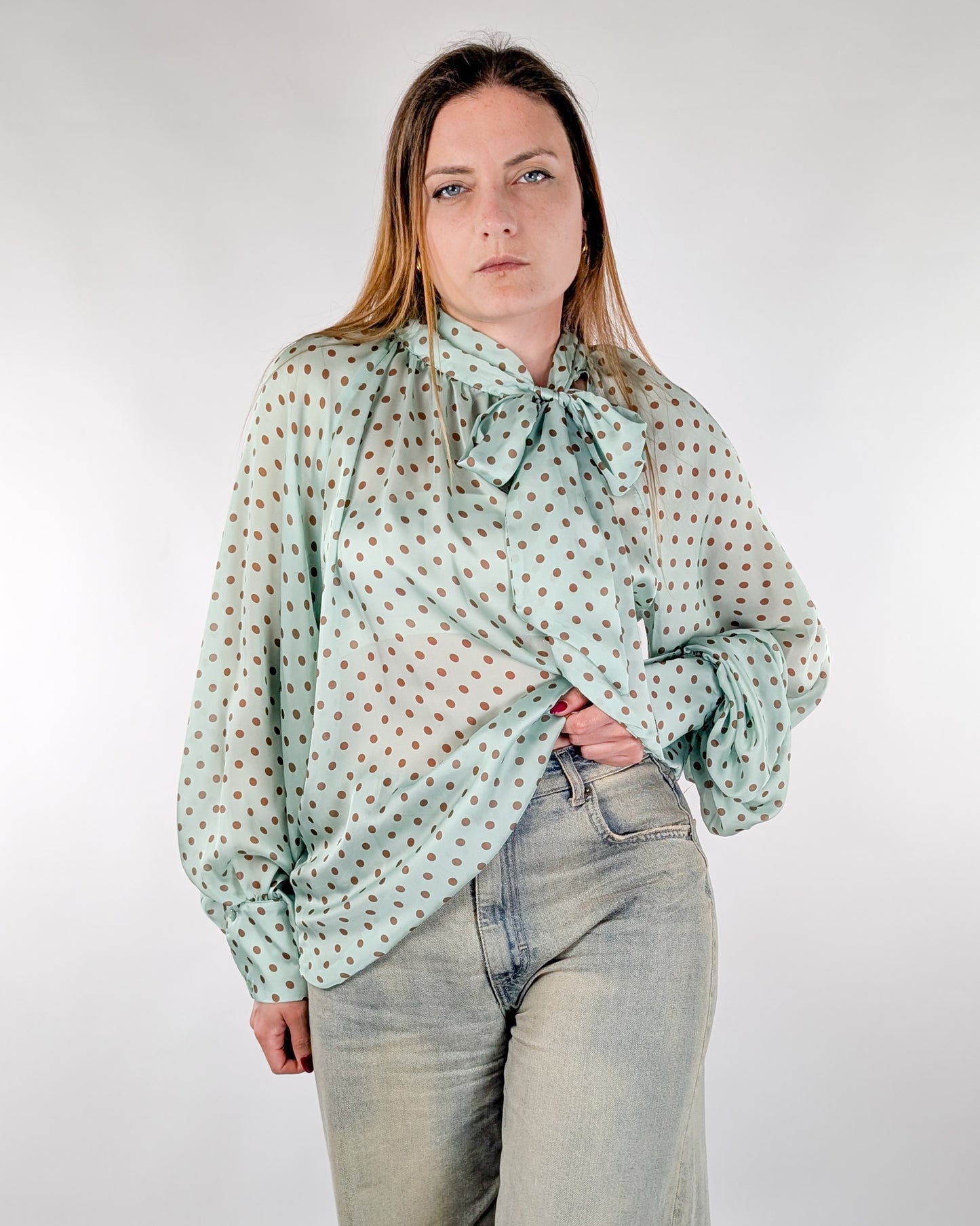 Tensione In Camicia 25C6575 Acqua/Moka