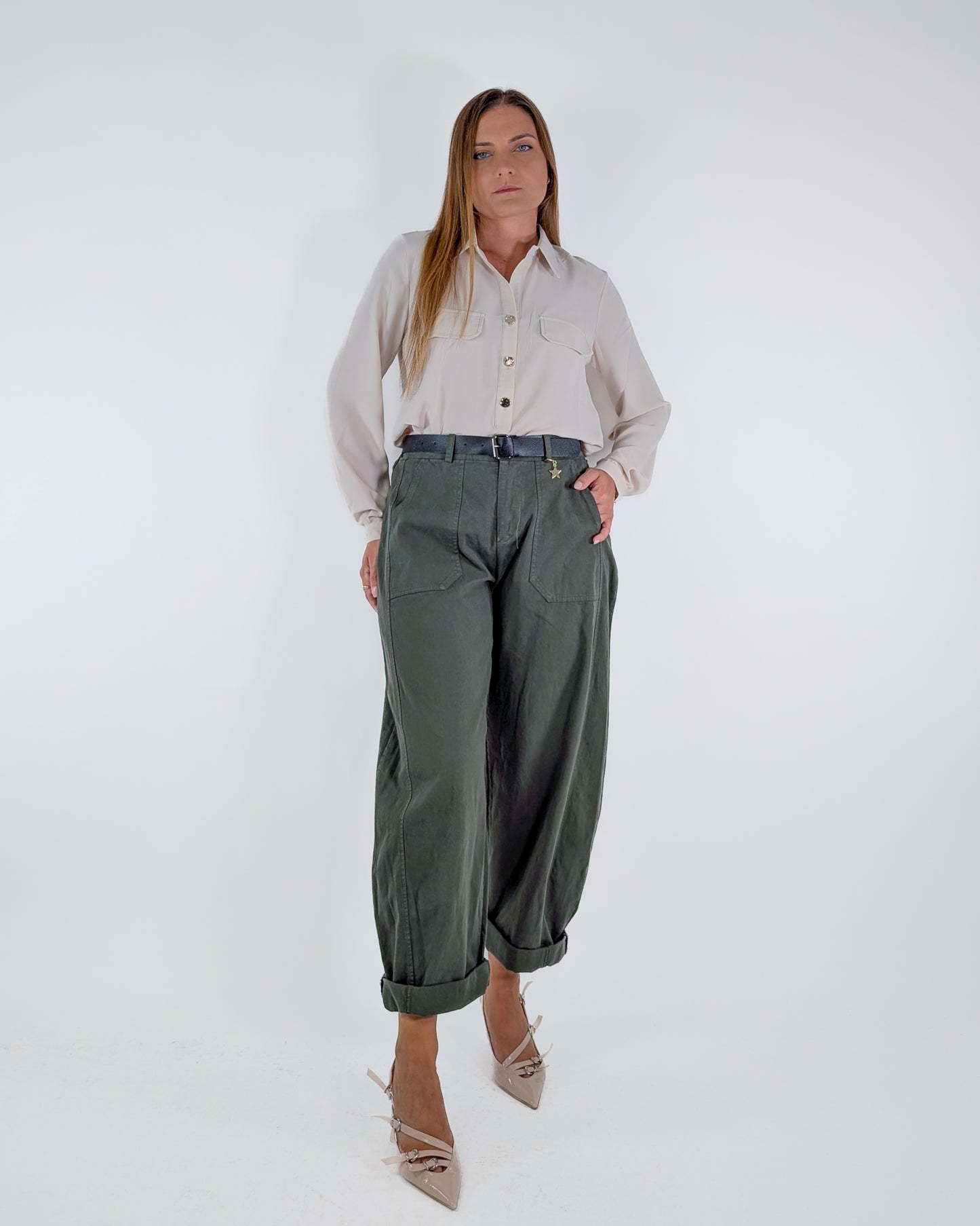 Susy Mix Pantalone 58300GAB Verde Militare