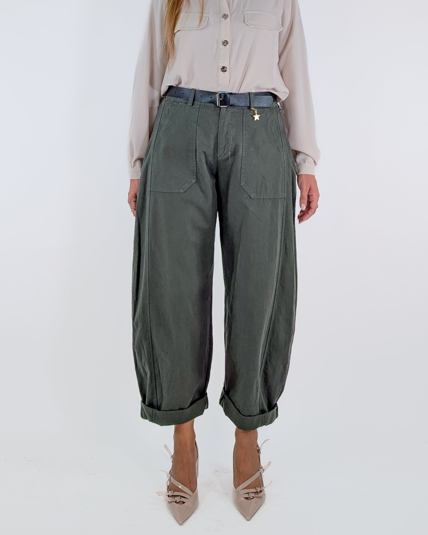 Susy Mix Pantalone 58300GAB Verde Militare