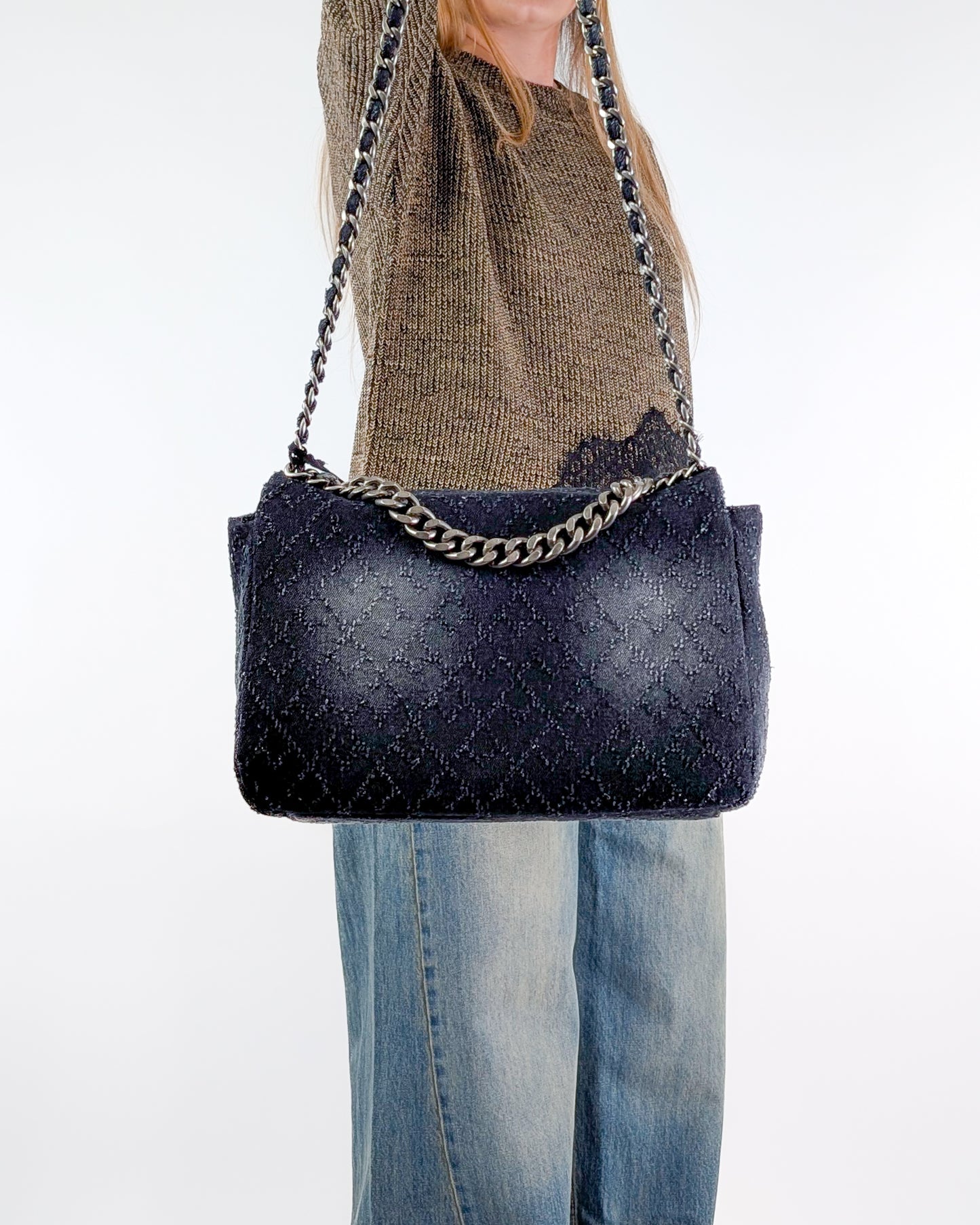 AI25 Vicolo Borsa XF0038 Denim Nero