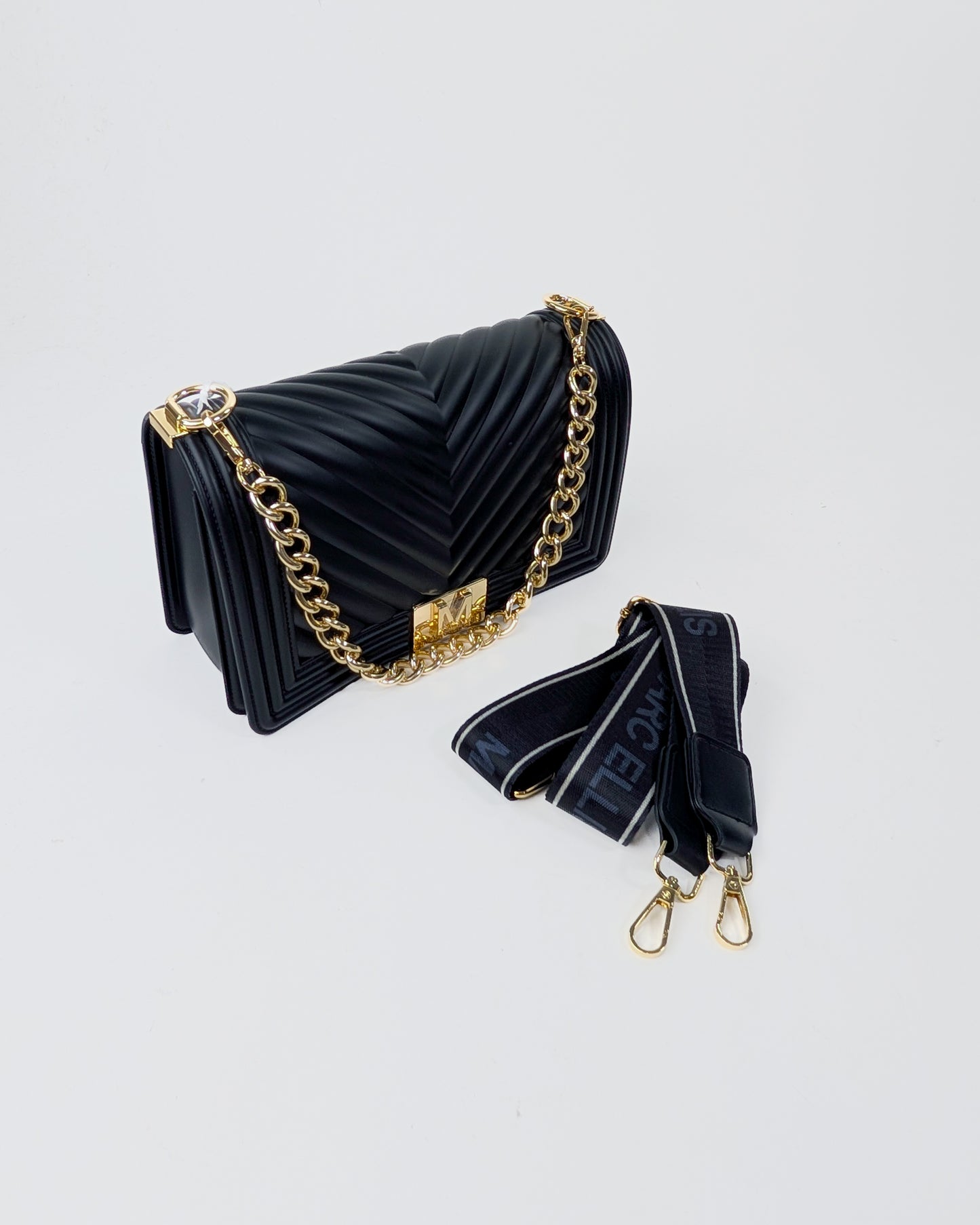 AI25 Marc Ellis Borsa FLAT M _25 BLACK / LIGHT GOLD