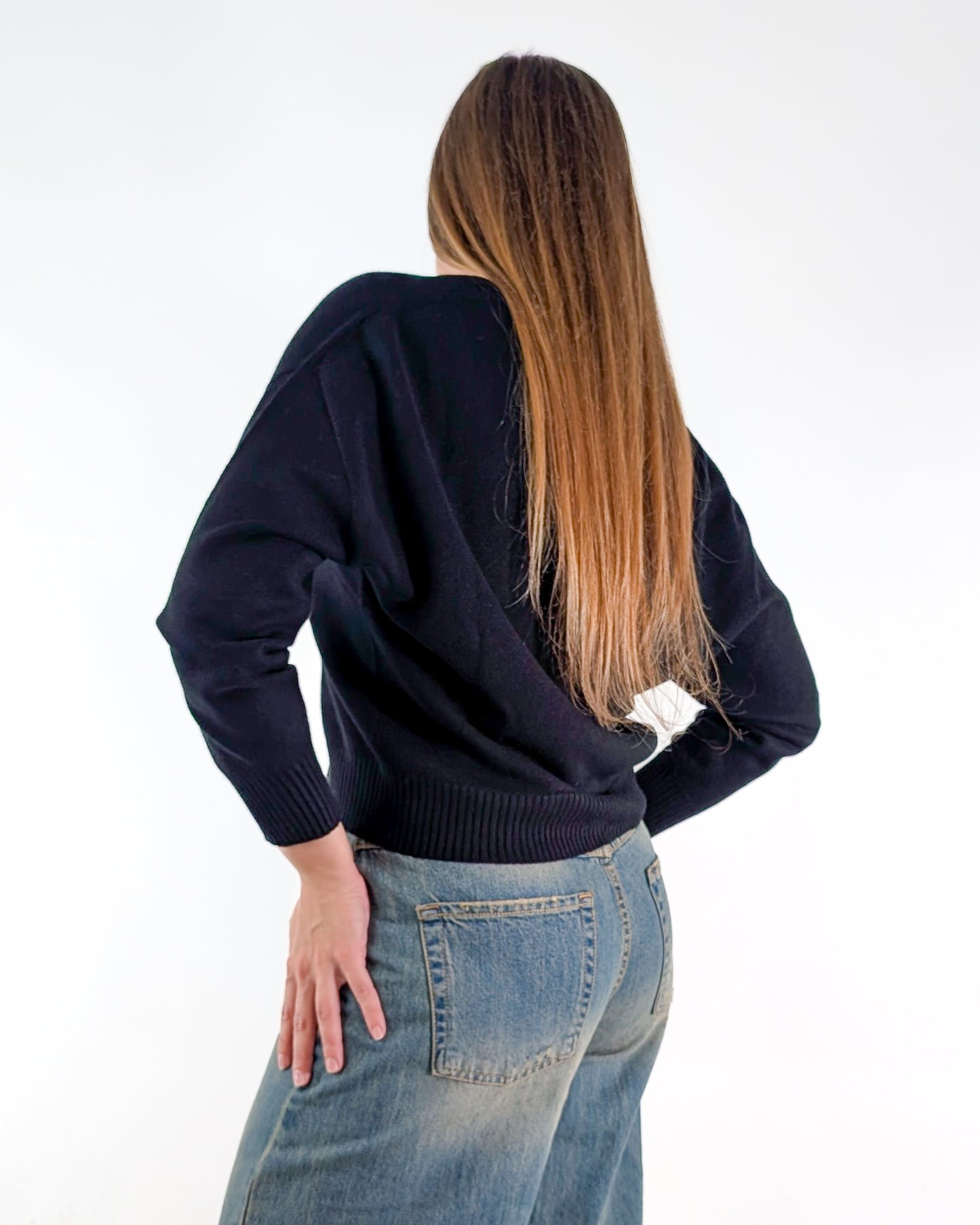 AI25 Vicolo Cardigan 77038F Nero