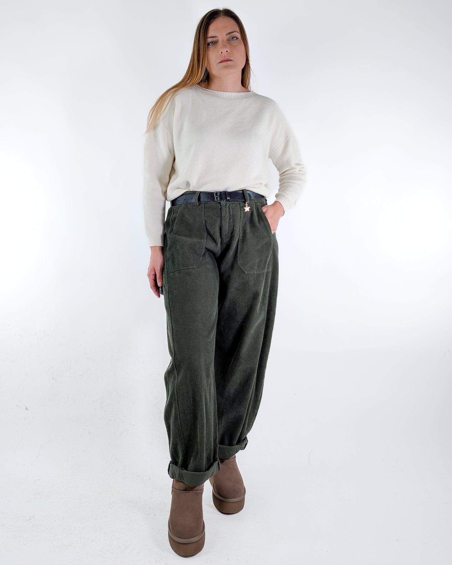 AI25 Susy Mix Pantalone 59054P Militare