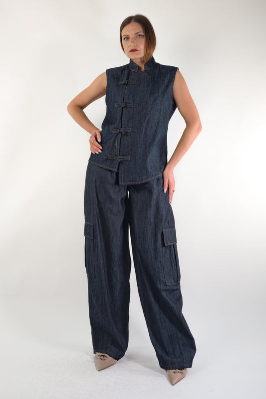 PE26 Tensione In Gilet TZ1040 Denim