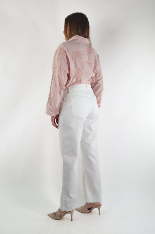 PE26 Tensione In Pantalone TOM-COLOR-CUT Bianco