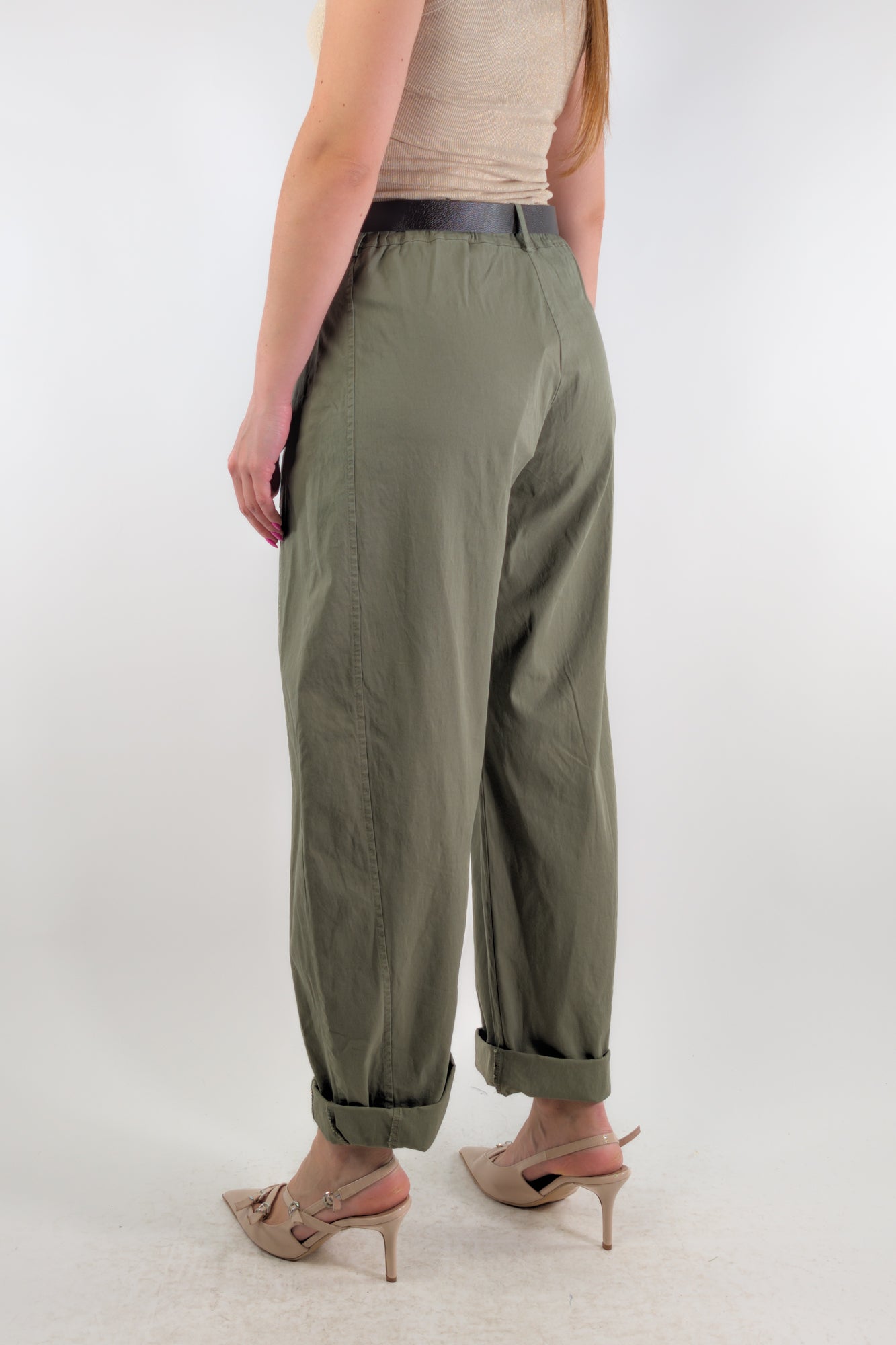 PE26 Susy Mix Pantalone 58300GL Verde Militare