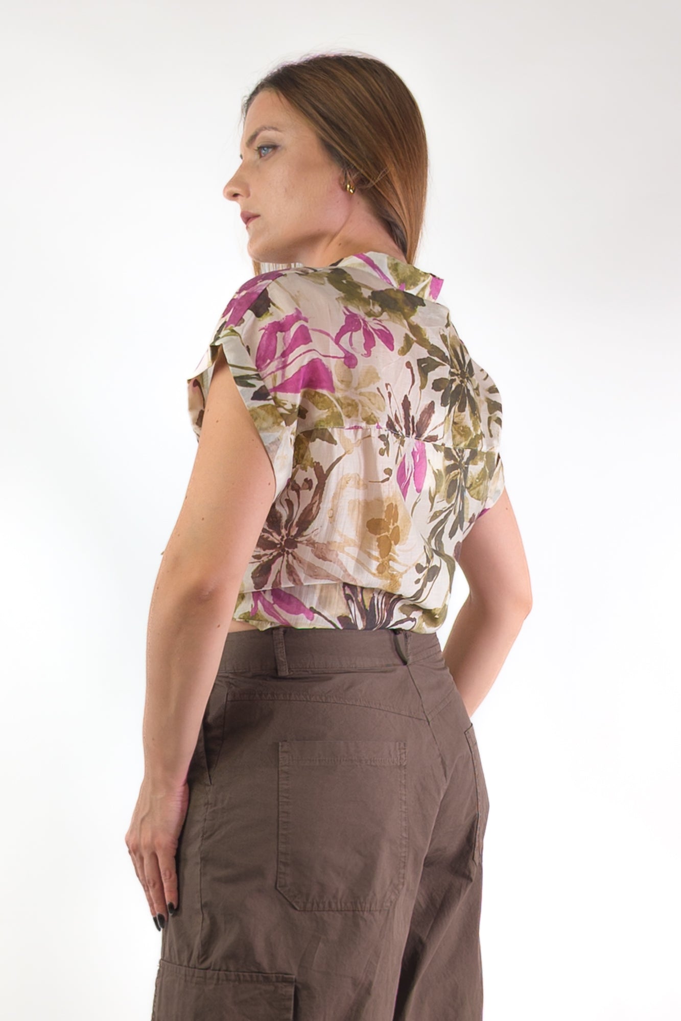 PE26 Susy Mix Camicia 262457N1 Verde Oliva