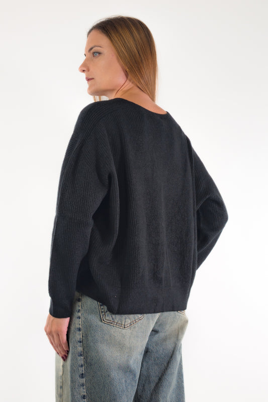 AI26 Susy Mix Cardigan AI51079B Nero