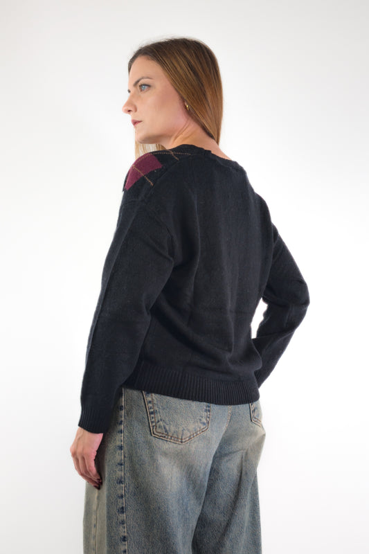 AI26 Susy Mix Cardigan HS26805 Nero