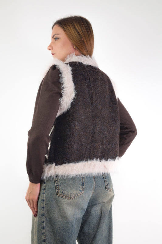 AI26 Susy Mix Gilet M367 Marrone