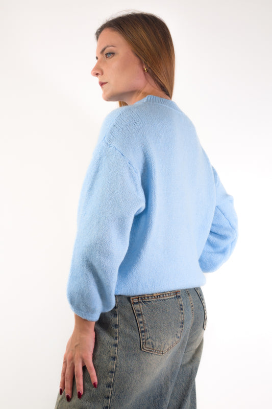 AI26 Luxury Maglia A4579 Io Volevo Solo Lamentarmi Azzurro