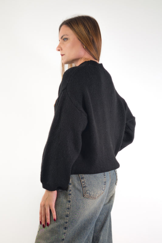 AI26 Luxury Maglia A2702 No Vabbè Nero/Cammello