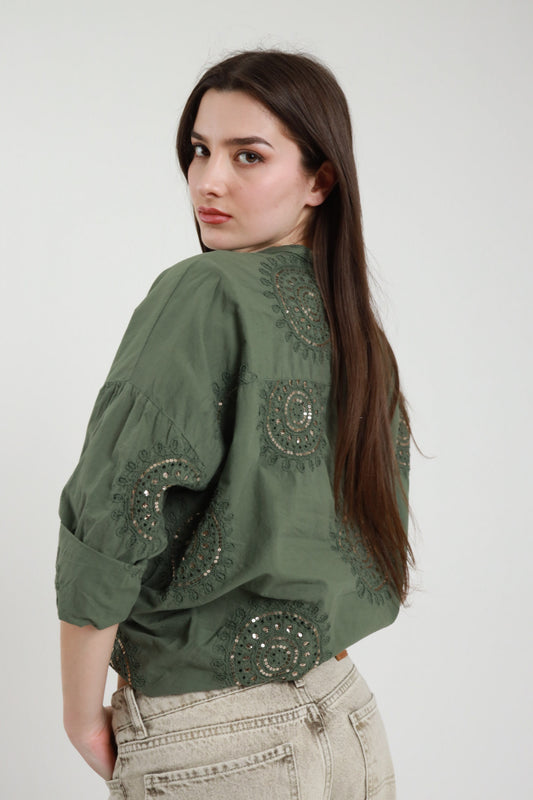 PE26 Susy Mix Camicia S26M566 Militare