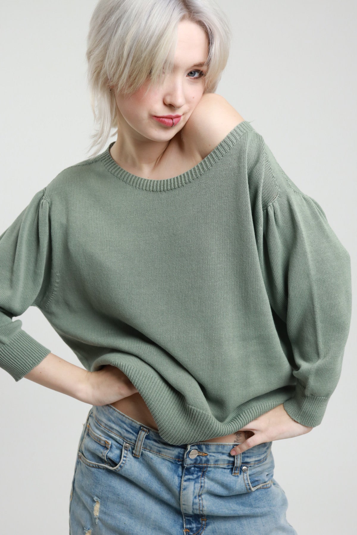 PE26 Susy Mix Maglia M93005 Verde Militare