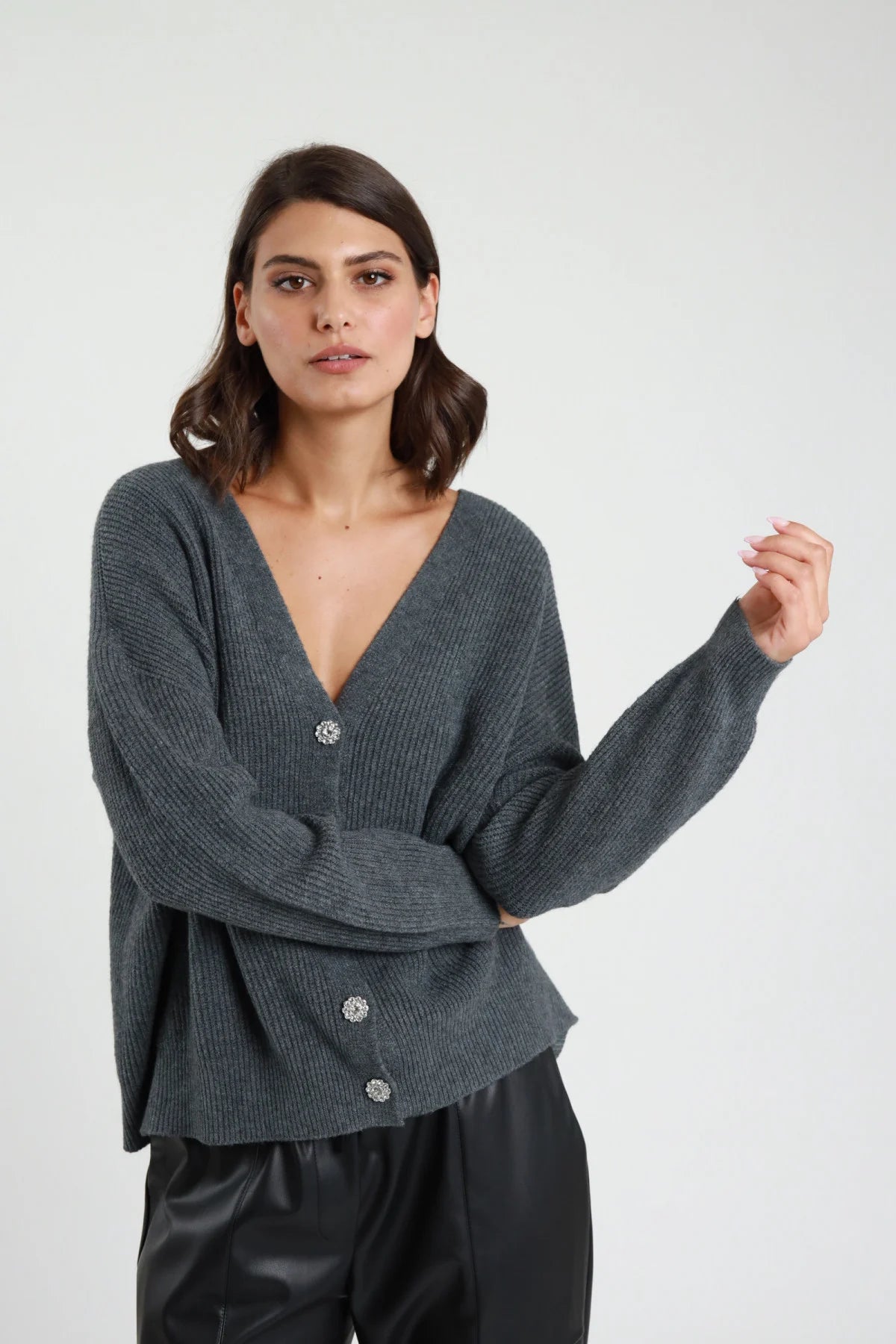 AI26 Susy Mix Cardigan AI51079B Grigio