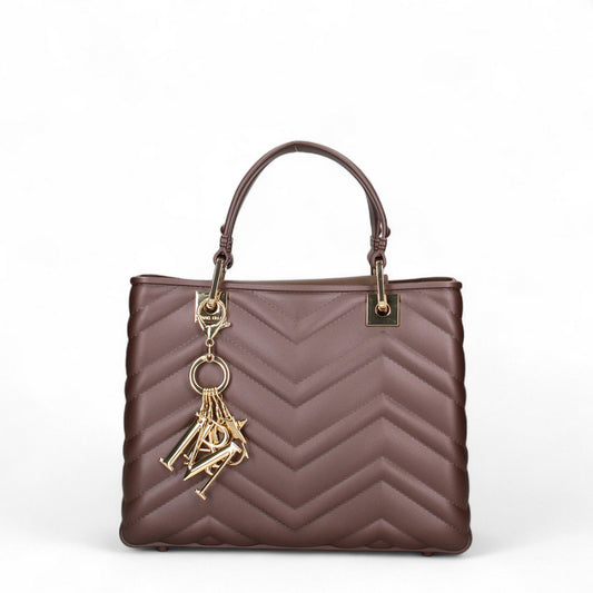 AI25 Marc Ellis Borsa FLAT KRISSY M WAVE_25 Cocoa/Light Gold