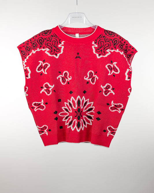 Tensione In Maglia P5HMT13A414 Rosso