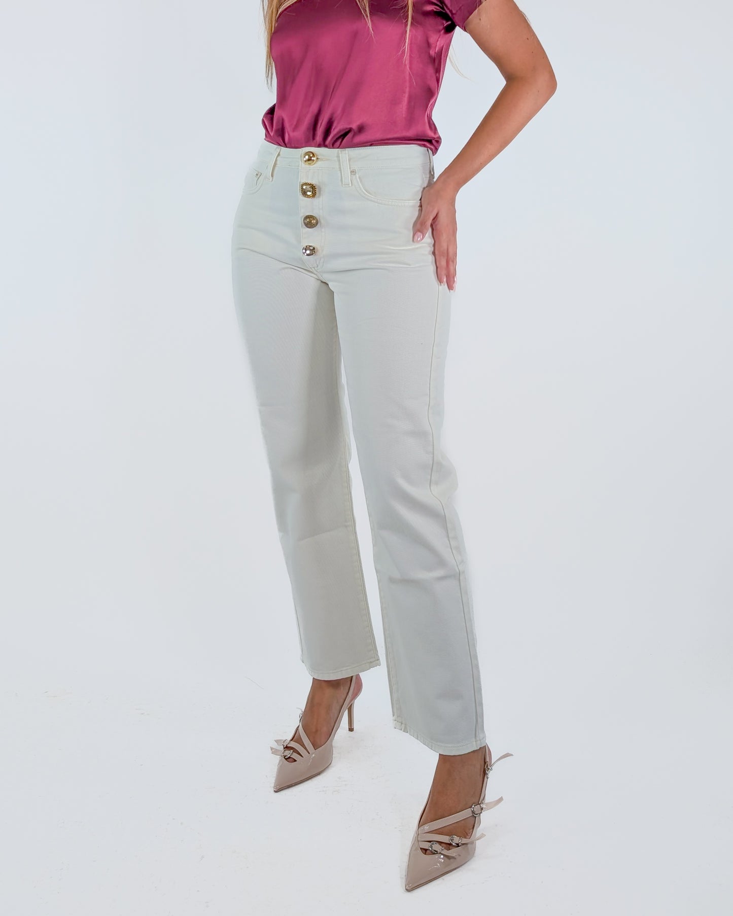 Vicolo Jeans DF5056 Denim Bianco