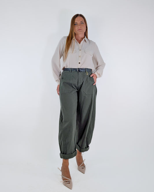 Susy Mix Pantalone 58300GAB Verde Militare