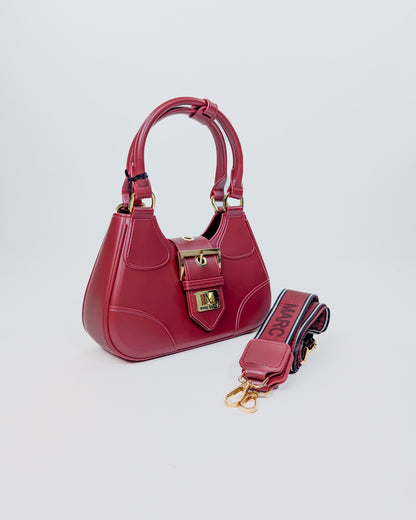 AI25 Marc Ellis Borsa FLAT CIRCLE _25 Red Dahlia/Light Gold