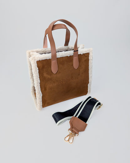 AI25 Marc Ellis Borsa BUBY SUEDE M Dark Cuoio