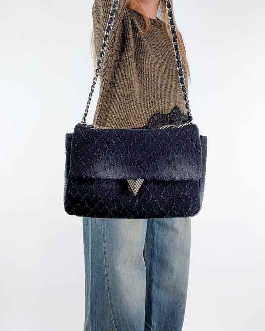 AI25 Vicolo Borsa XF0038 Denim Nero