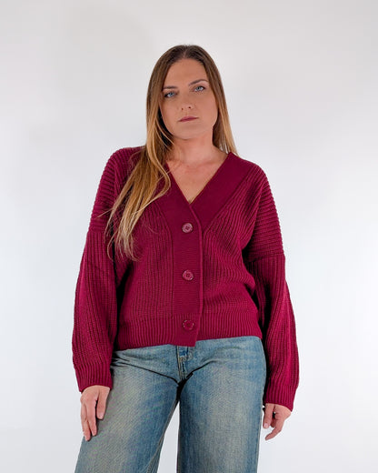 AI25 Susy Mix Cardigan M792079 Bordeaux