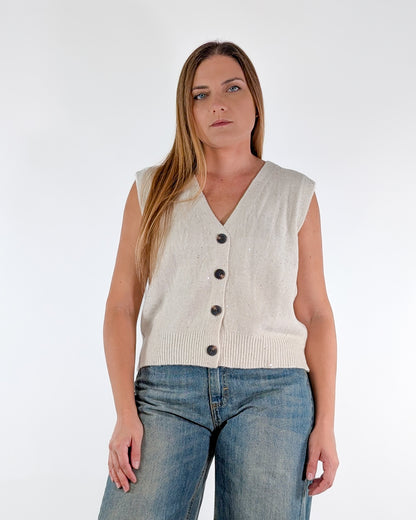 AI25 Susy Mix Gilet 25136 Beige