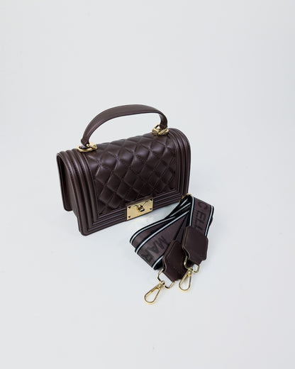 AI25 Marc Ellis Borsa FLAT SQUARE S COCOA / LIGHT GOLD