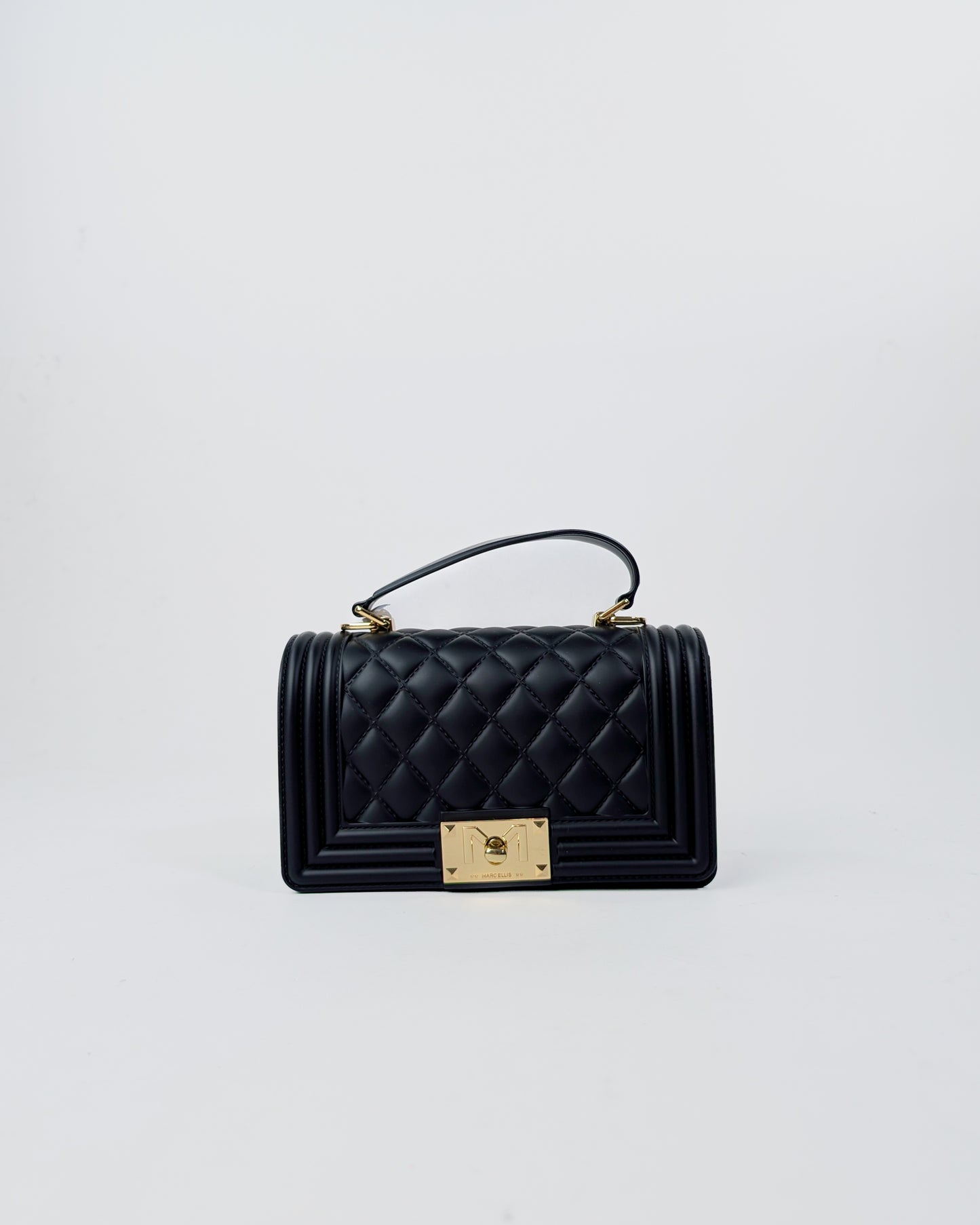 AI25 Marc Ellis Borsa FLAT SQUARE S BLACK / LIGHT GOLD