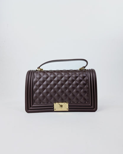 AI25 Marc Ellis Borsa FLAT SQUARE M COCOA / LIGHT GOLD