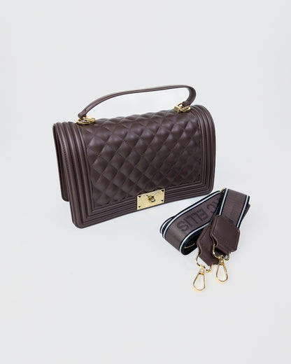 AI25 Marc Ellis Borsa FLAT SQUARE M COCOA / LIGHT GOLD