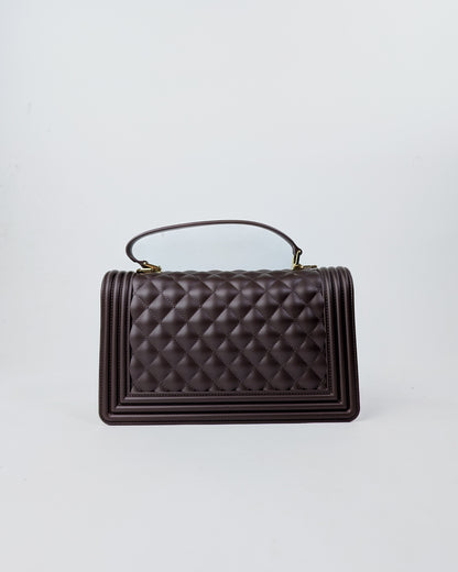 AI25 Marc Ellis Borsa FLAT SQUARE M COCOA / LIGHT GOLD