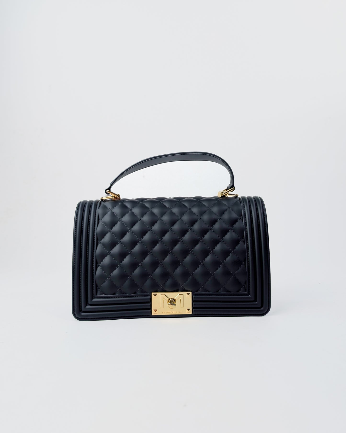 AI25 Marc Ellis Borsa FLAT SQUARE M BLACK / LIGHT GOLD