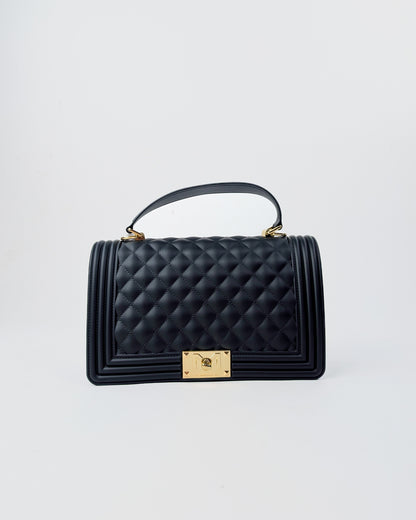 AI25 Marc Ellis Borsa FLAT SQUARE M BLACK / LIGHT GOLD