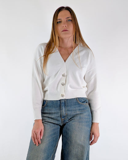 AI25 Vicolo Cardigan 77038F Panna