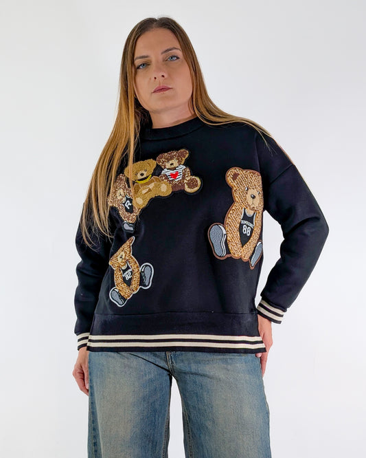 AI25 Vicolo Felpa TF1875 Nero