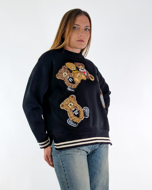 AI25 Vicolo Felpa TF1875 Nero