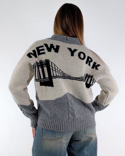 AI25 Susy Mix Cardigan AI25163 Grigio