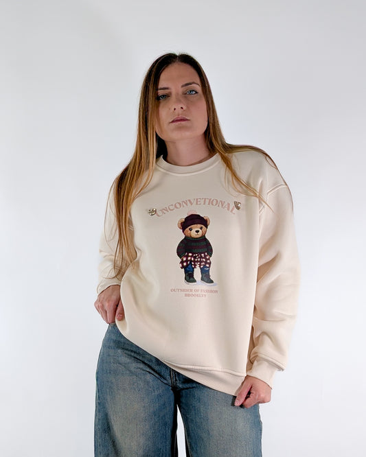 AI25 Susy Mix Felpa SH003020 Crema