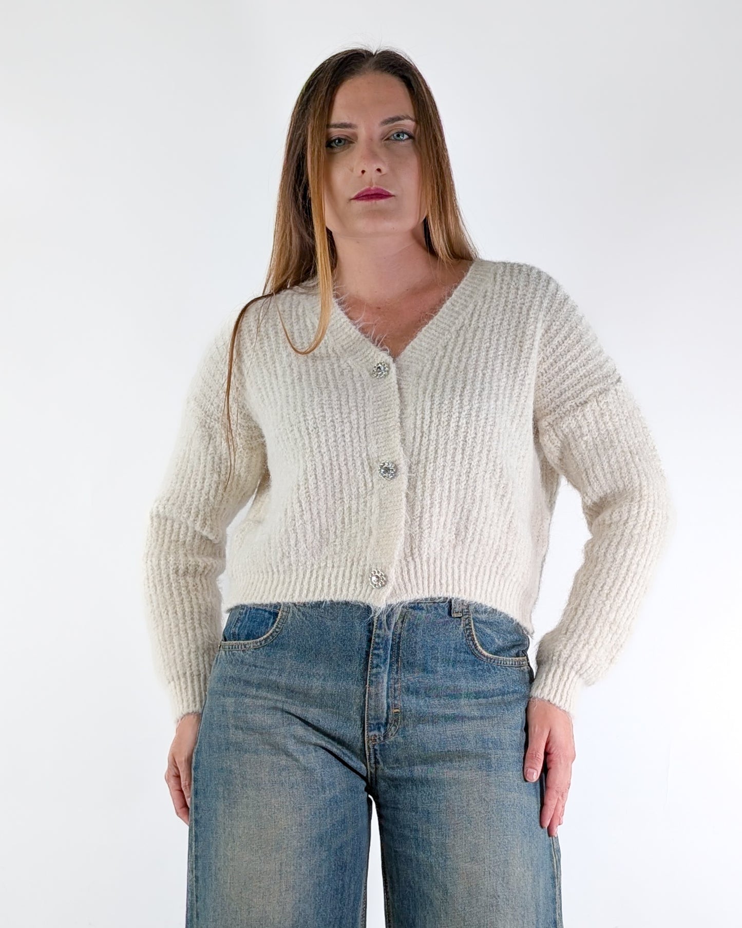 AI25 Susy Mix Cardigan 25834 Beige