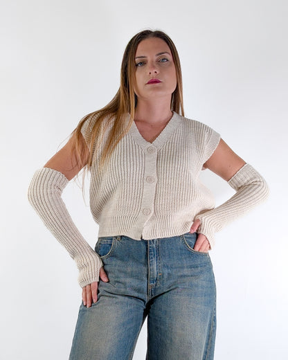 AI25 Susy Mix Gilet M92130 Beige