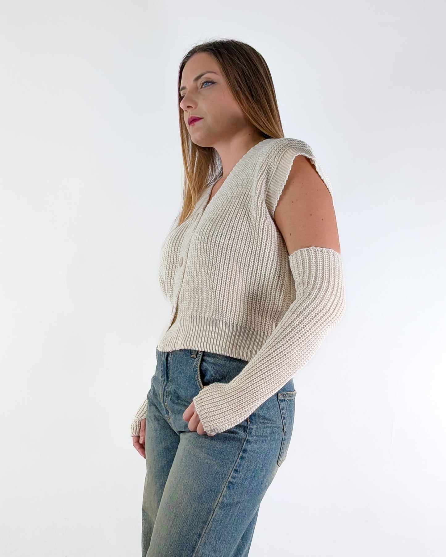 AI25 Susy Mix Gilet M92130 Beige