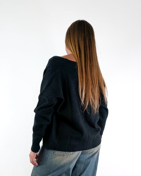 AI25 Susy Mix Cardigan LN8717 Nero