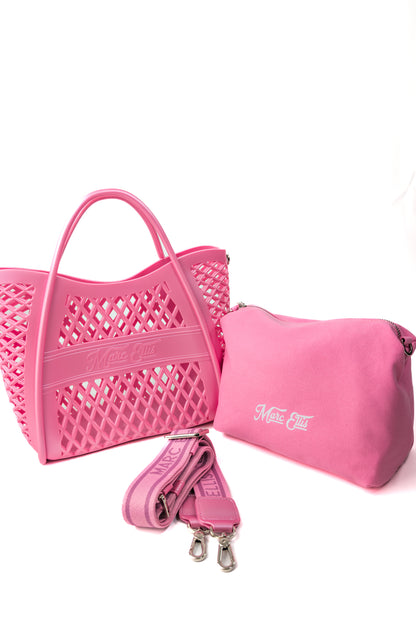 PE26 Marc Ellis Borsa FLAT BASKET S CASHMERE ROSE / SILVER
