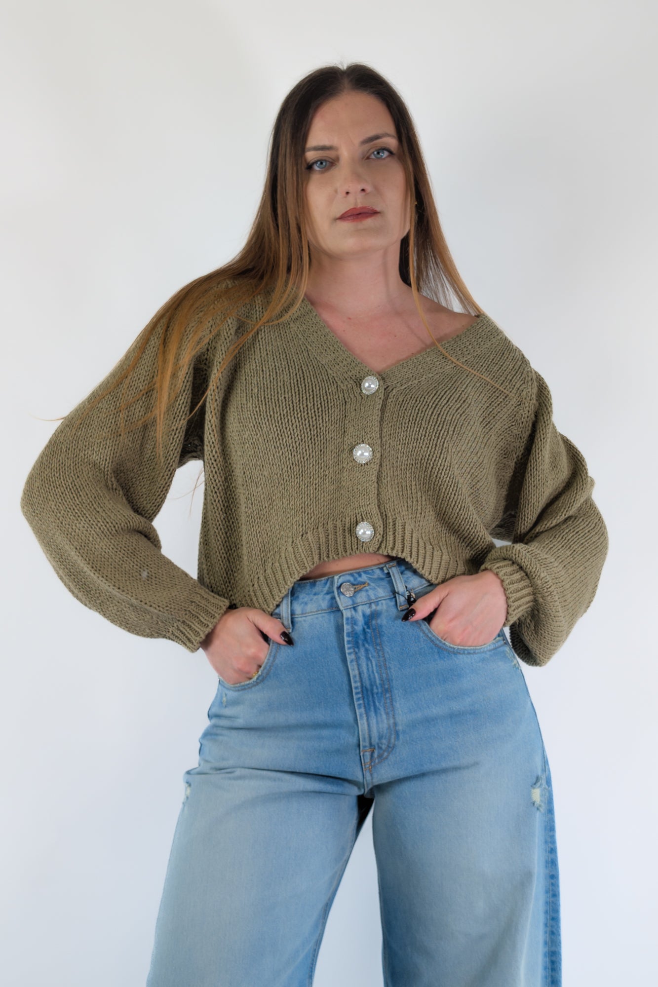 PE26 Have One Cardigan JIT-Q010 Kaki