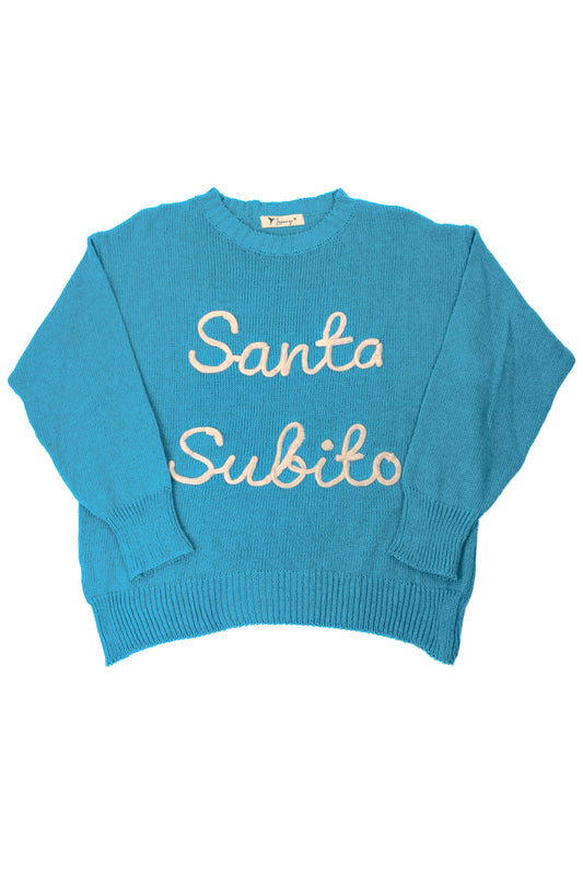 PE26 Luxury Maglia Santa Subito A0540 Azzurro