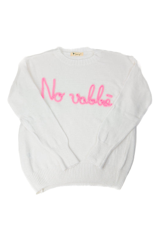 PE26 Luxury Maglia No Vabbè A0242 Bianco