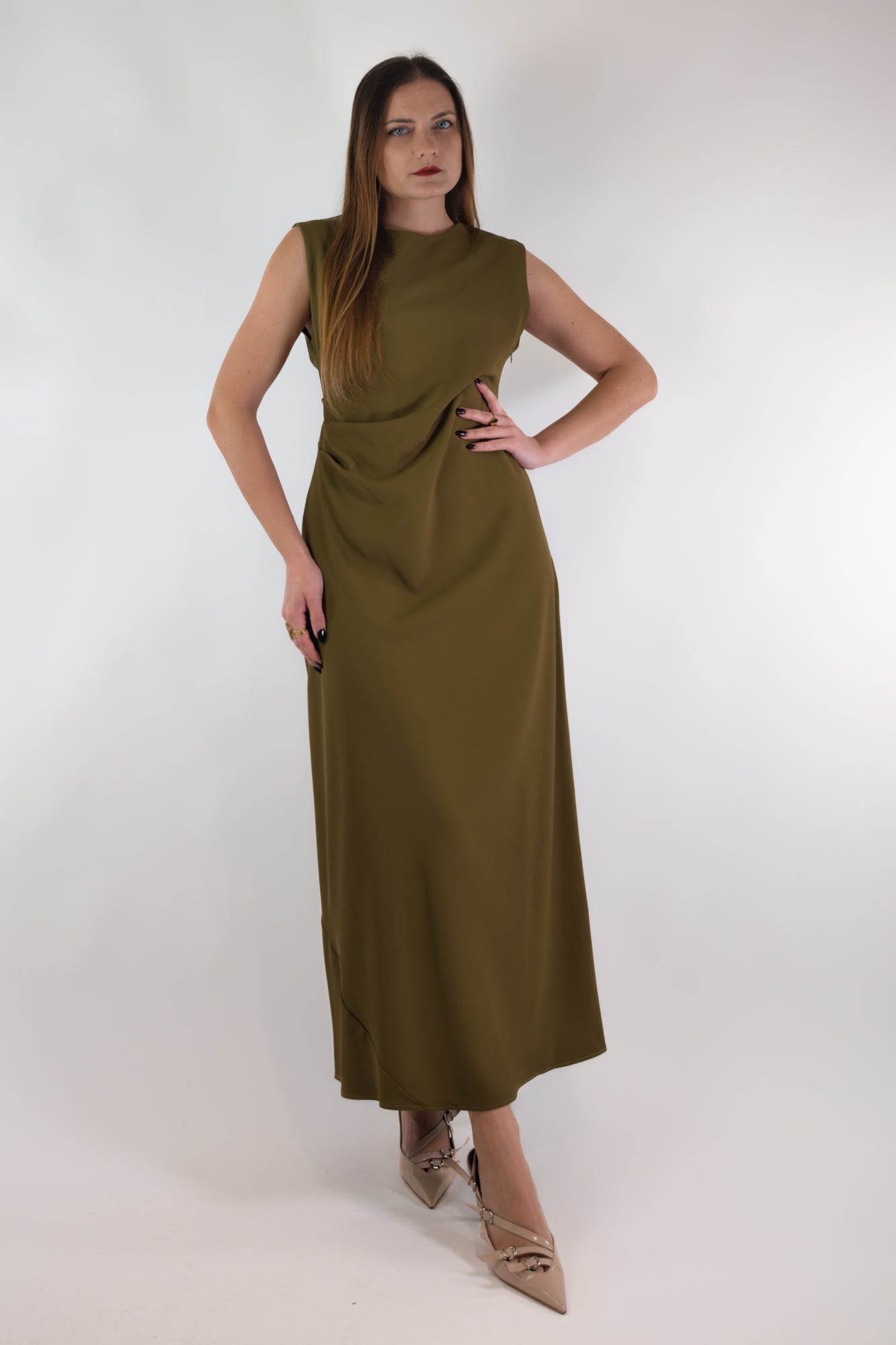 PE26 Susy Mix Abito A5485 Oliva