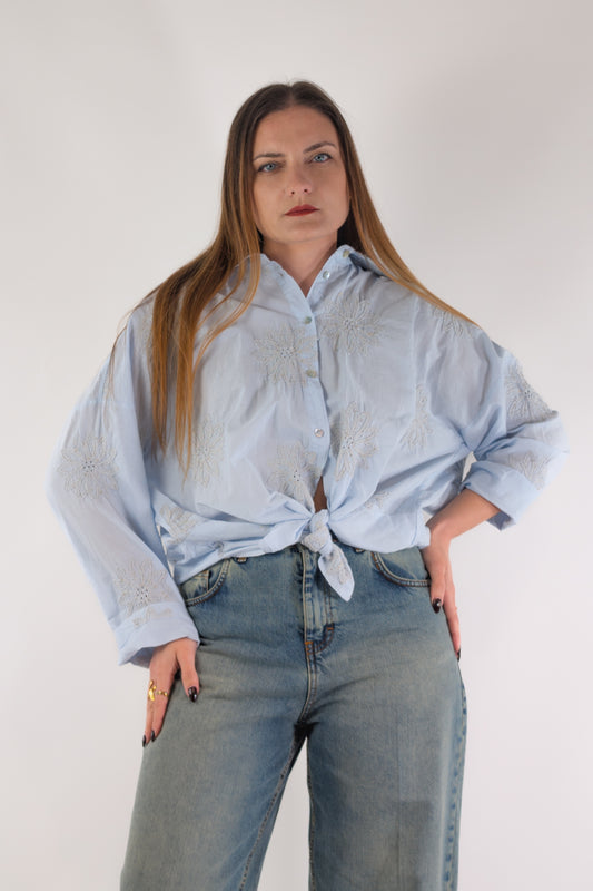 PE26 Susy Mix Camicia S26M239RI Celeste